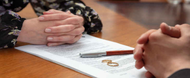 Husband and wife getting divorced