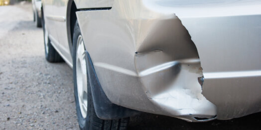 car hit in a hit and run accident