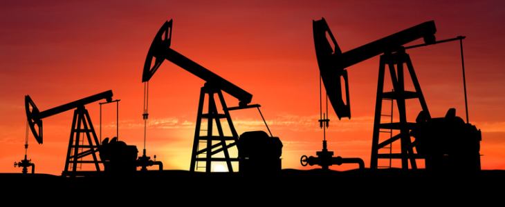 Rigs on an oilfield