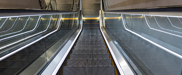 Running escalator