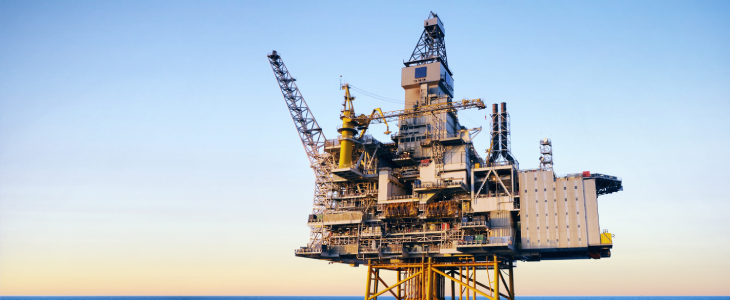 Offshore rig in the middle of the ocean