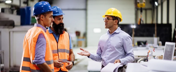 OSHA speaking with construction workers to prevent site injuries