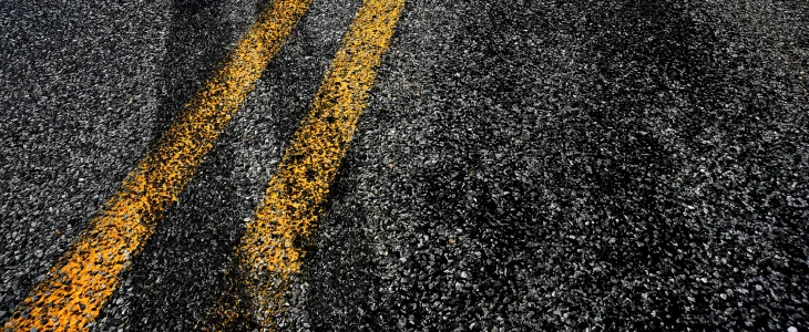Tire marks on the road